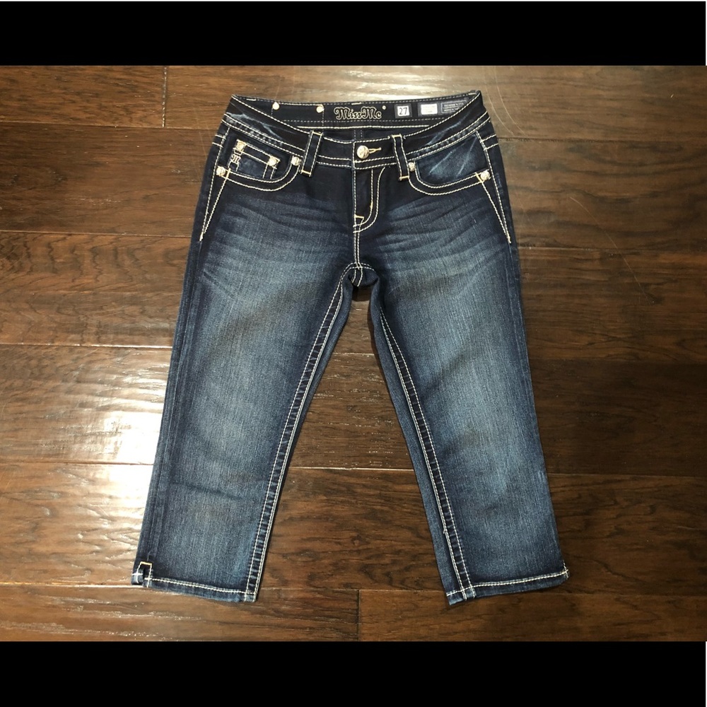 Miss Me Dark Wash Capri Denim